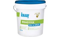 Knauf READYFIX ROLL & SPRAY glaistas idealiai tinka darbui su beore purškimo įranga, taip pat jį galima dengti ir voleliu. Purškiamas Knauf Glaistas.